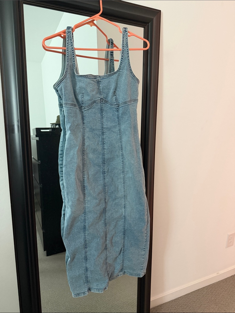 wild fable Blue Denim Midi Tank Dress